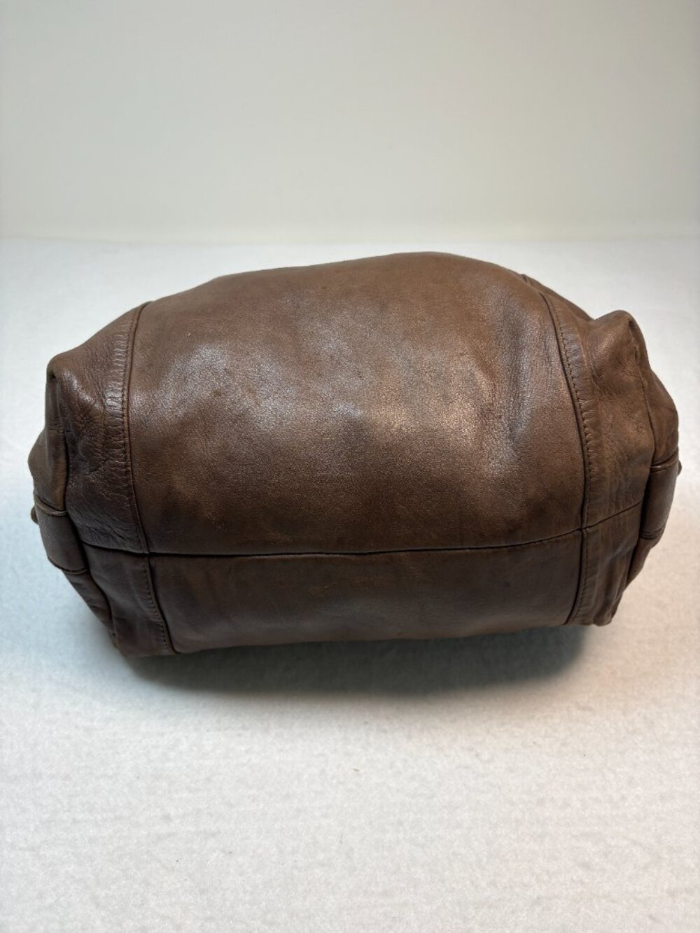 Stuart Weitzman Vintage Brown Leather Slouchy Hobo Shoulder Bag SW Charm Luxury - Picture 4 of 14